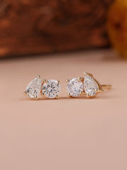 Lab Grown Diamond Toi Et Moi Stud Earrings