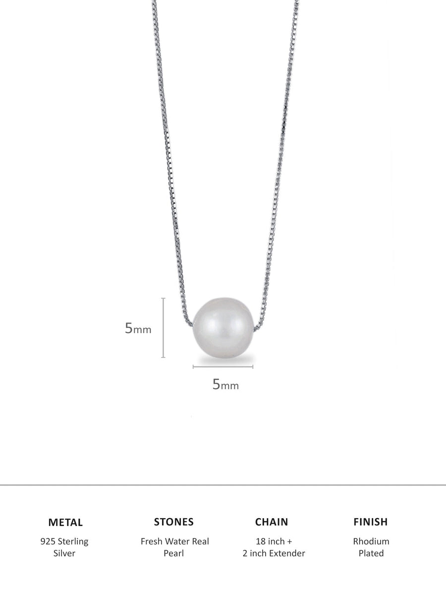DAILY WEAR SOLITARY PEARL NECKLACE