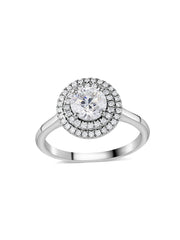 1 Carat Halo Lab Grown Diamond Ring