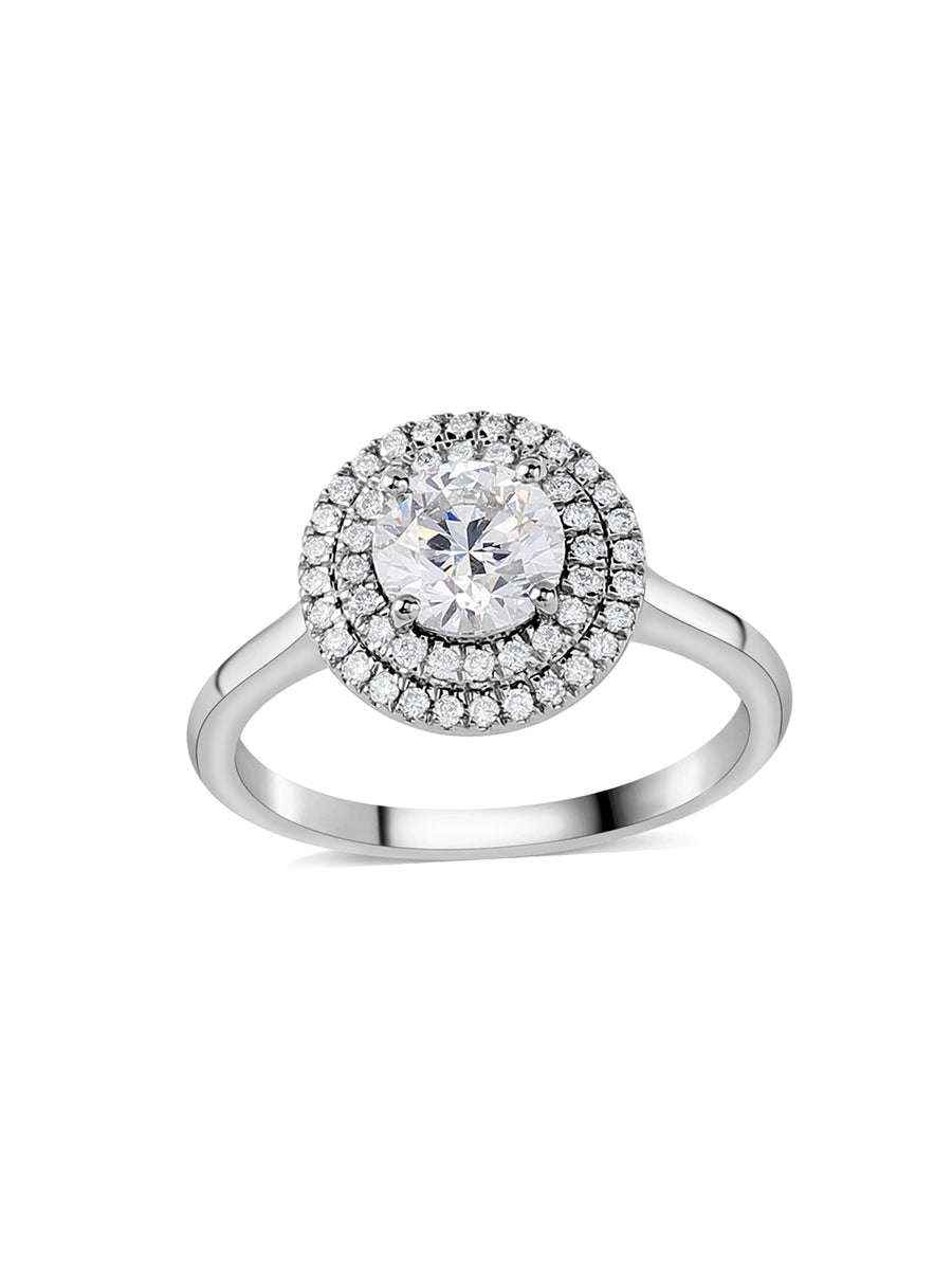 1 Carat Halo Lab Grown Diamond Ring