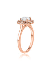 1 Carat Halo Lab Grown Diamond Ring