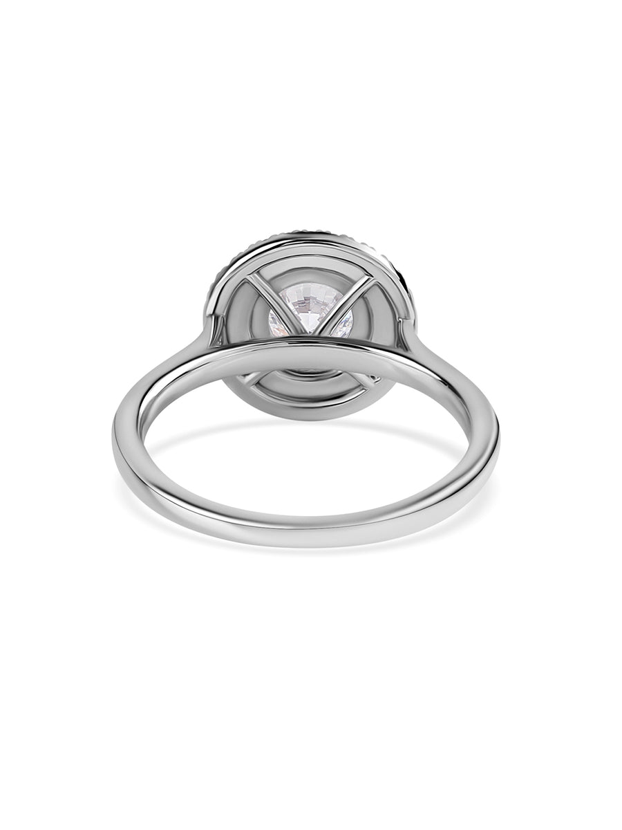 1 Carat Halo Lab Grown Diamond Ring
