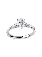Oval 1 Carat Lab Grown Diamond Solitaire Ring