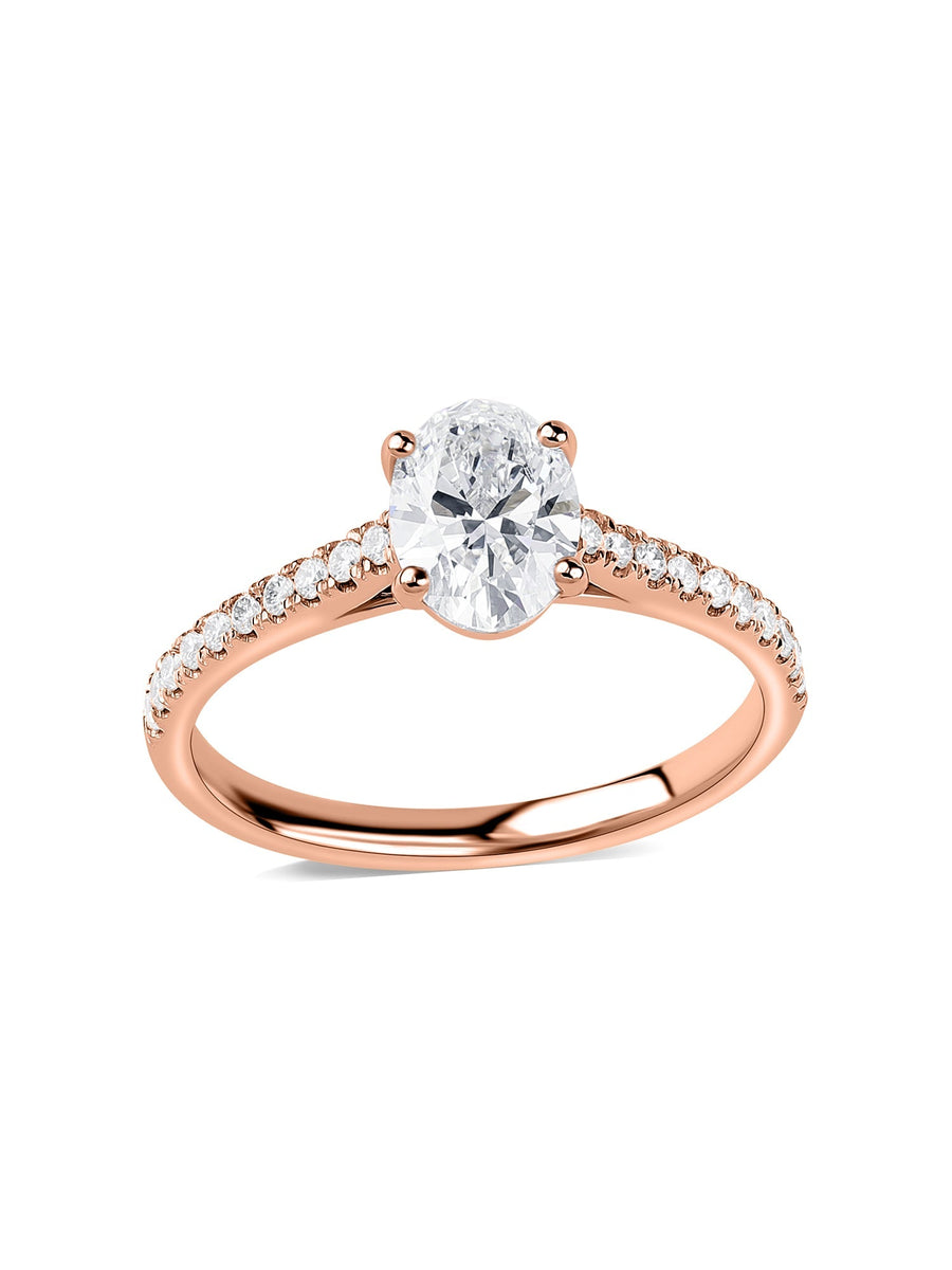 Oval 1 Carat Lab Grown Diamond Solitaire Ring