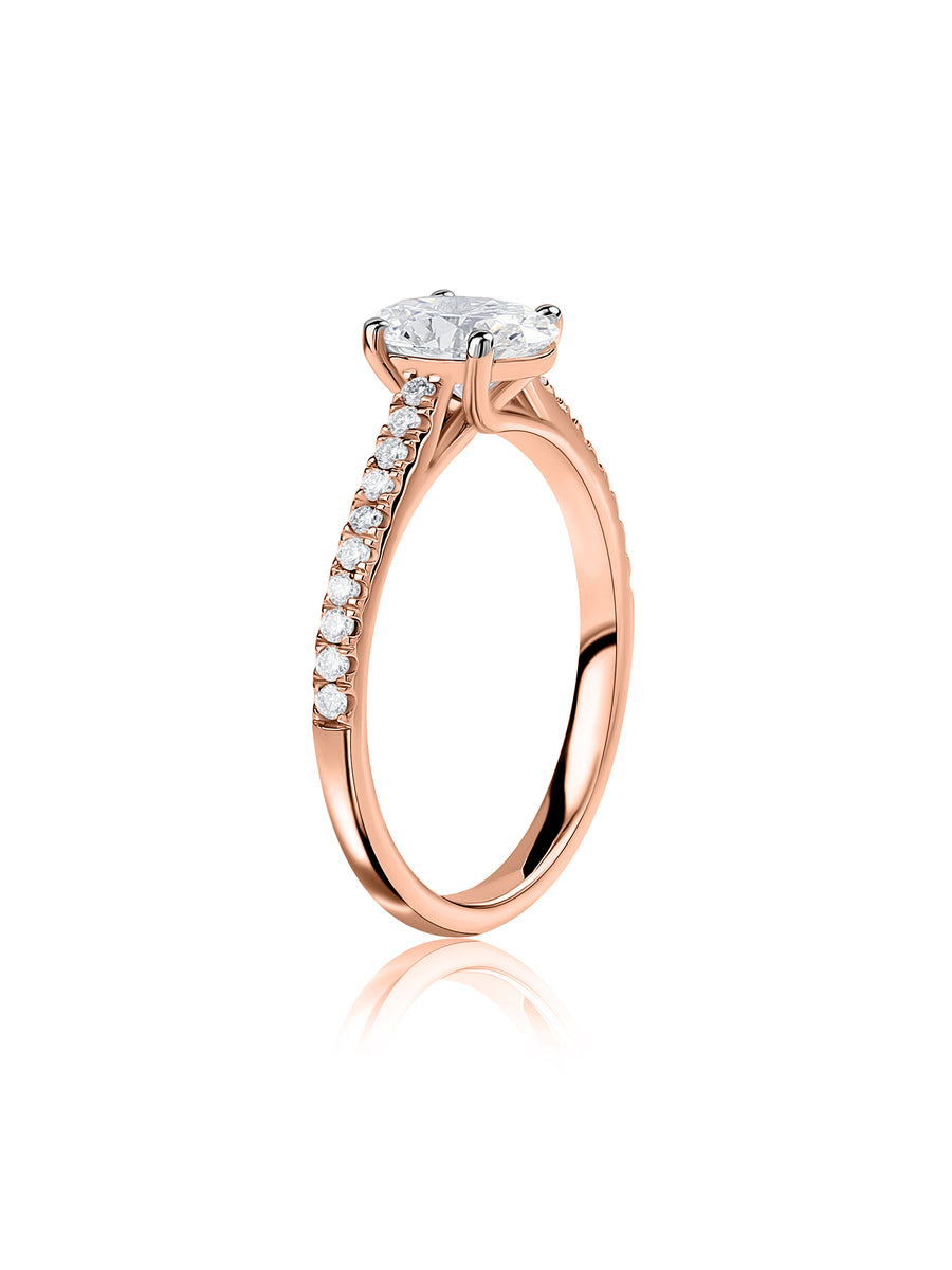 Oval 1 Carat Lab Grown Diamond Solitaire Ring