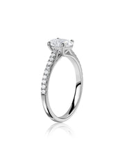 Oval 1 Carat Lab Grown Diamond Solitaire Ring