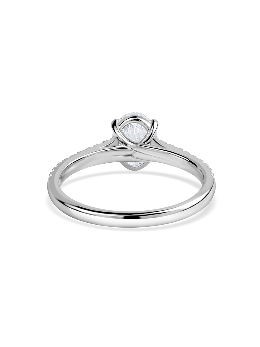 Oval 1 Carat Lab Grown Diamond Solitaire Ring