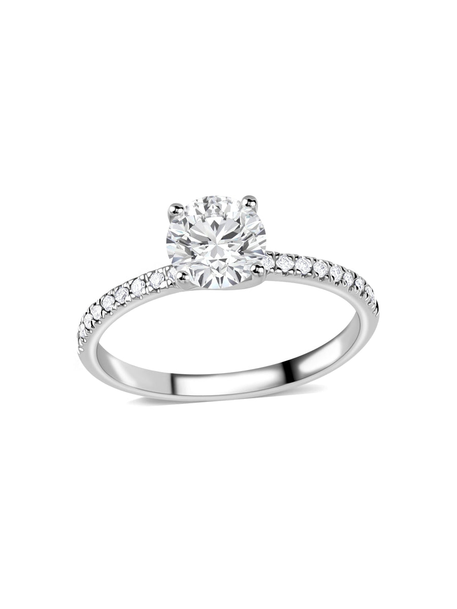 Luminous 1.5 carat Lab Grown Diamond Solitaire Ring