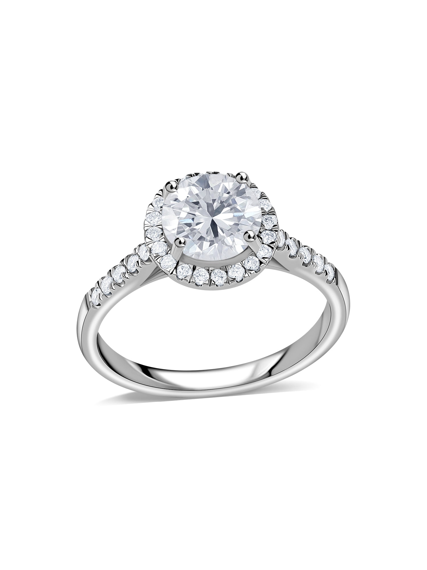 Forever 1.5 Carat Halo Lab Grown Diamond Ring