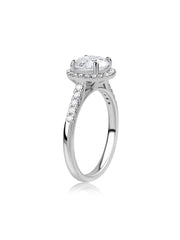 Forever 1.5 Carat Halo Lab Grown Diamond Ring