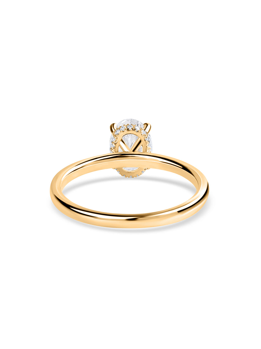 1 Carat Lab Grown Diamond Oval Solitaire Ring