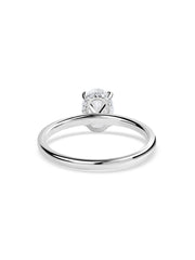 1 Carat Lab Grown Diamond Oval Solitaire Ring