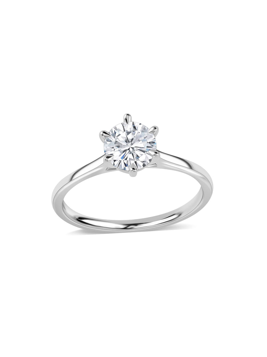 1 Carat Round Solitaire Diamond Ring