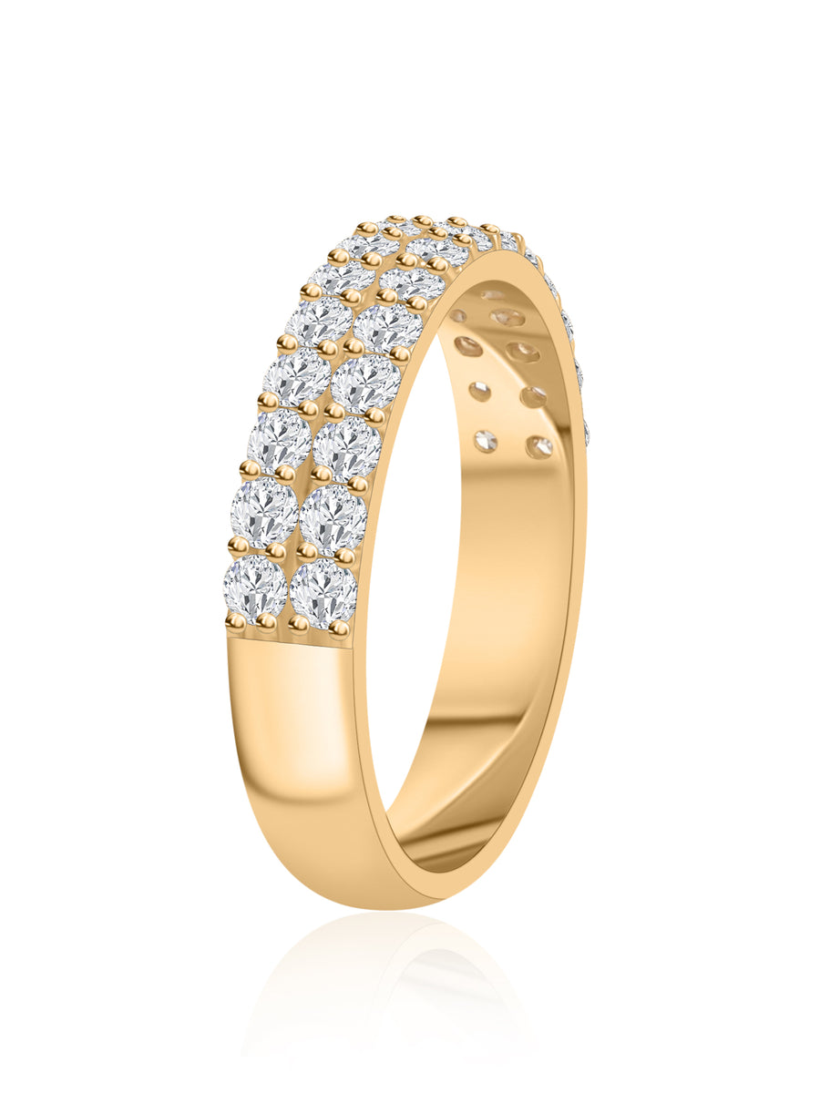 Lab Grown Half Eternity Diamond Band Ring For Women