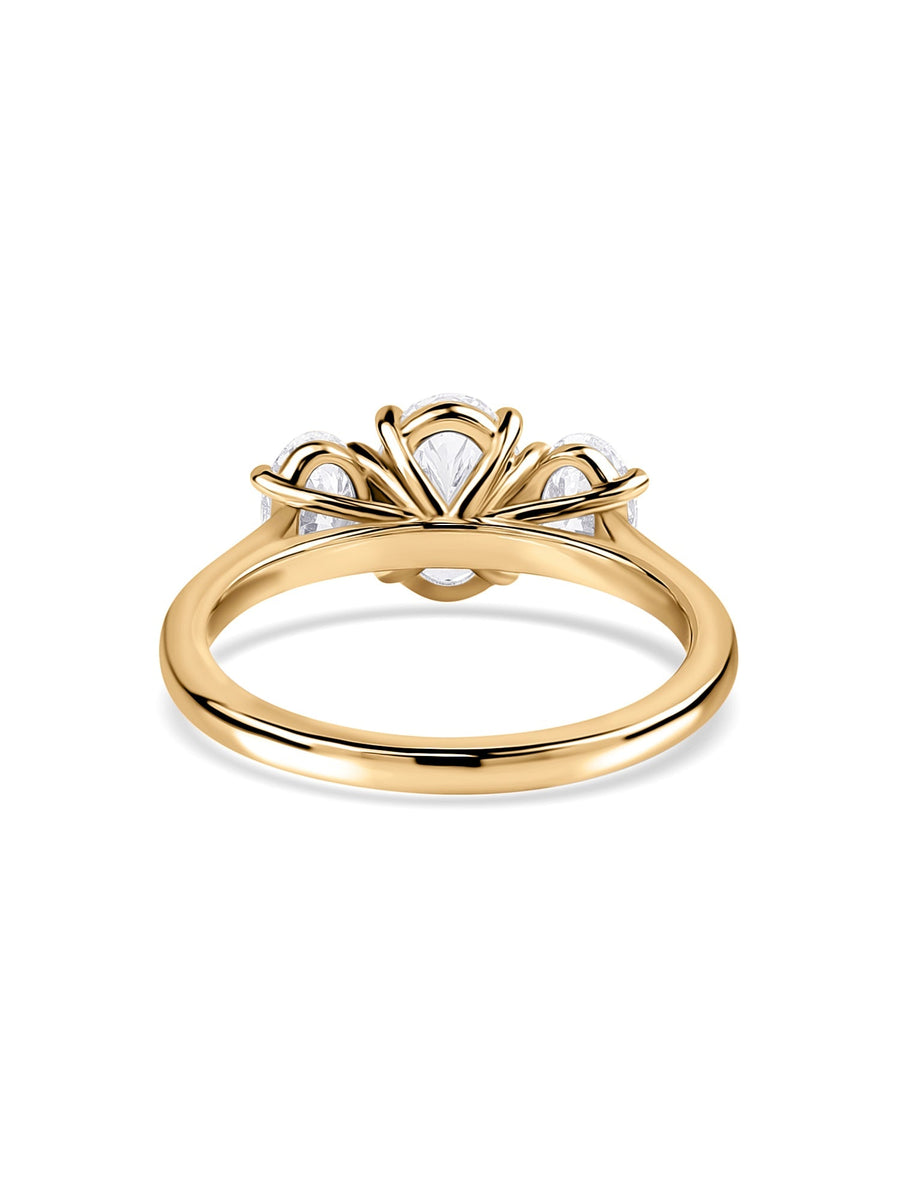 Three Stone Lab Grown Diamond Band Ring