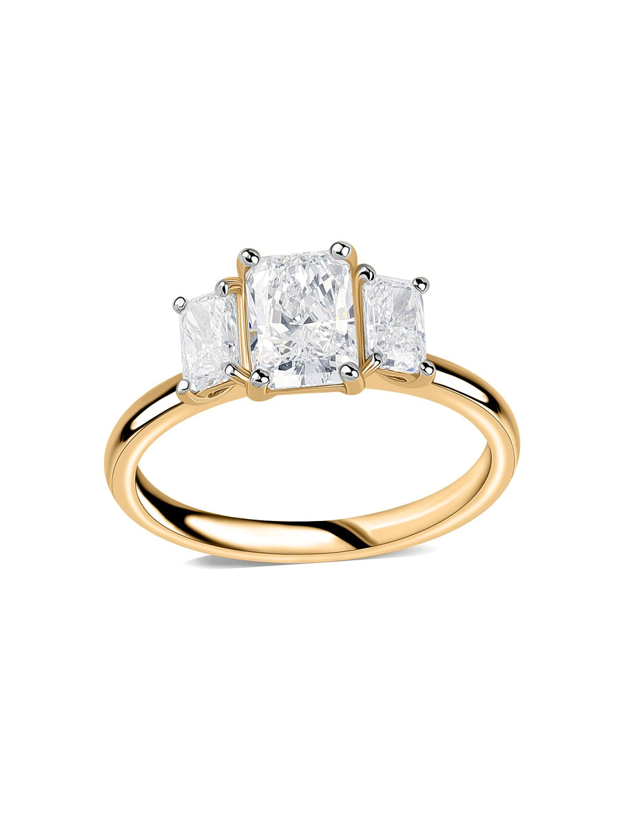 Three Stone Lab Grown Diamond Ring