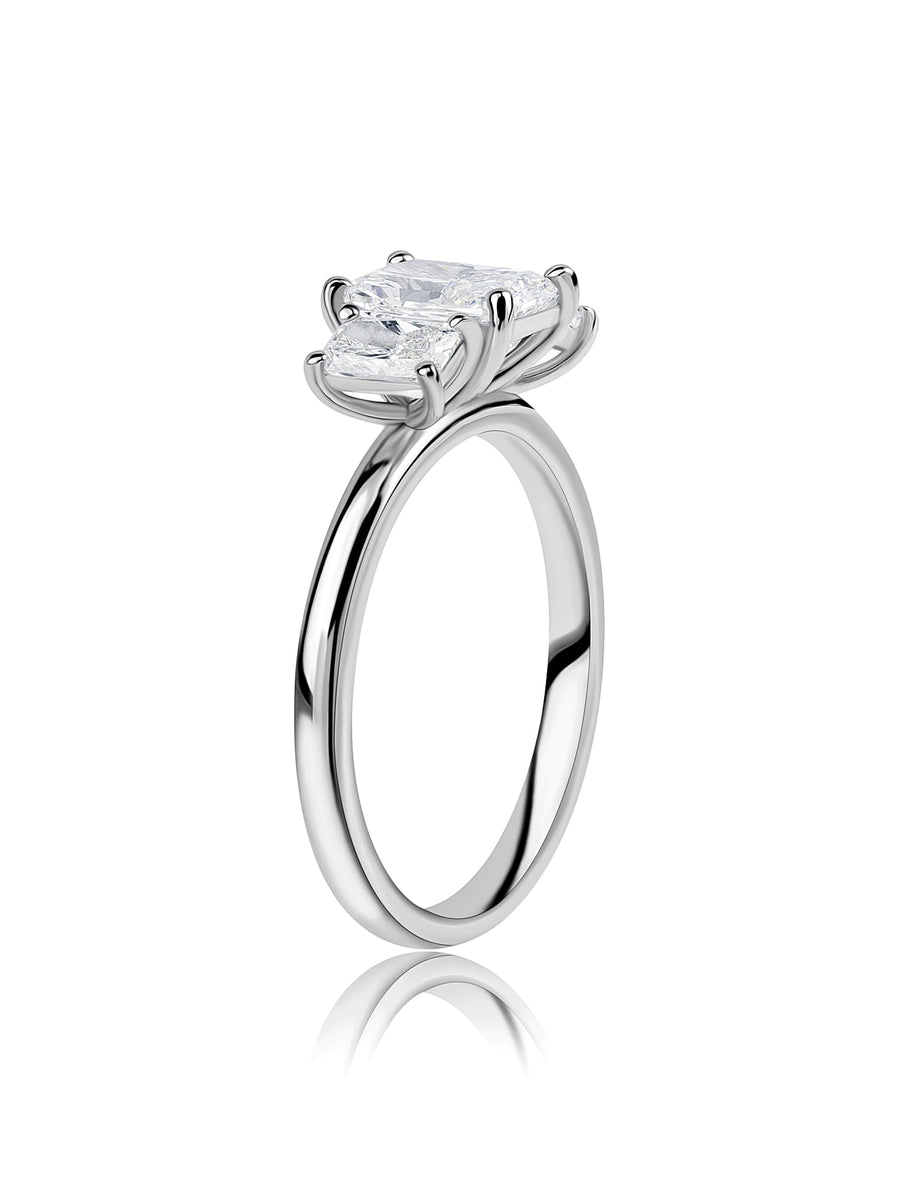 Three Stone Lab Grown Diamond Ring