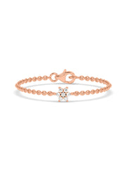 Daisy Diamond Flower Diamond Rose Gold Bracelet for Women