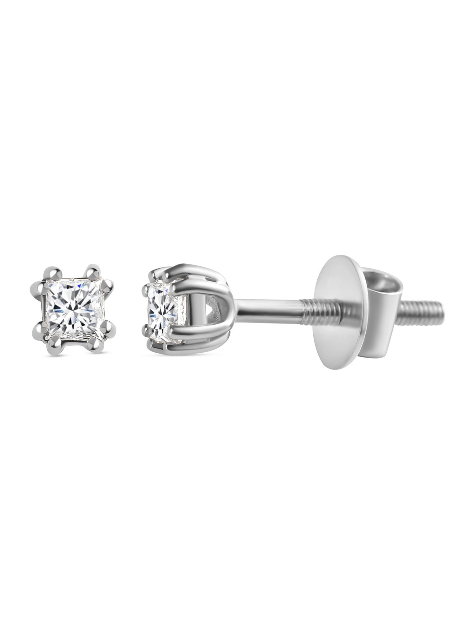 Lab Grown Diamond Daisy Solitaire Stud Earrings