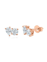 Lab Grown Diamond Toi Et Moi Stud Earrings