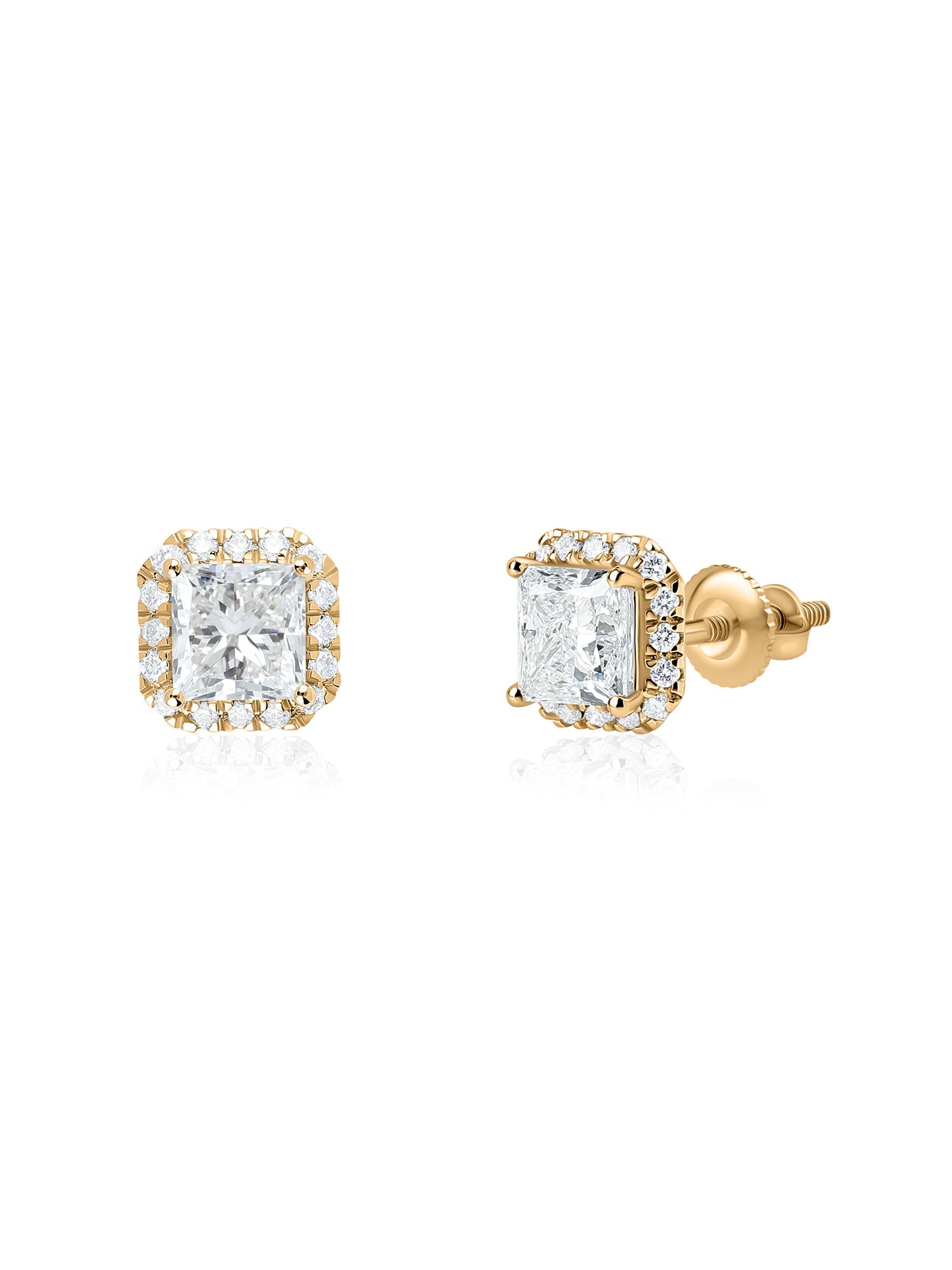 2 Carat Crowned Glow Studs