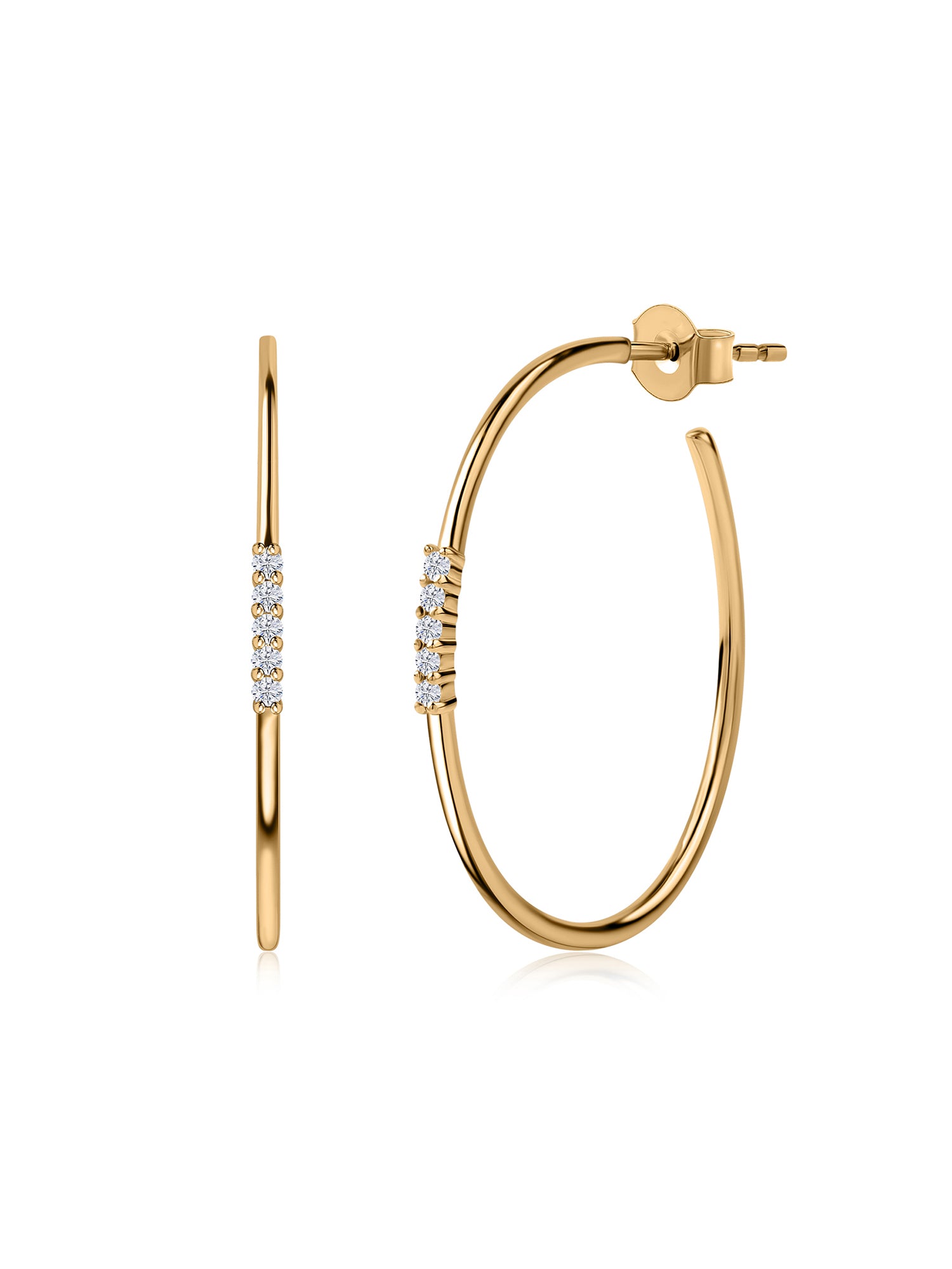 Ornate Sleek Daily Lab Grown Hoops
