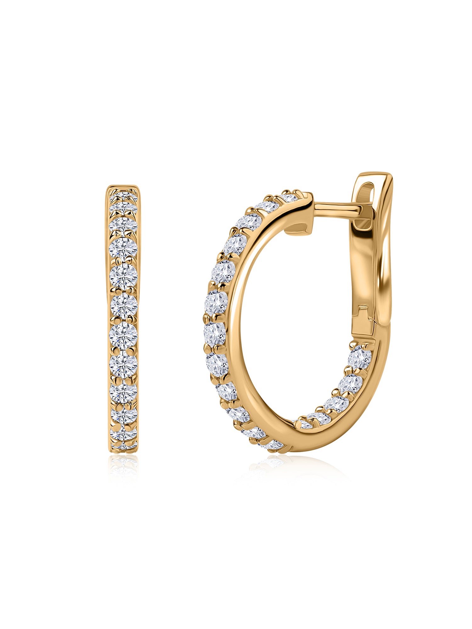 Gold Glow Lab Grown Hoops