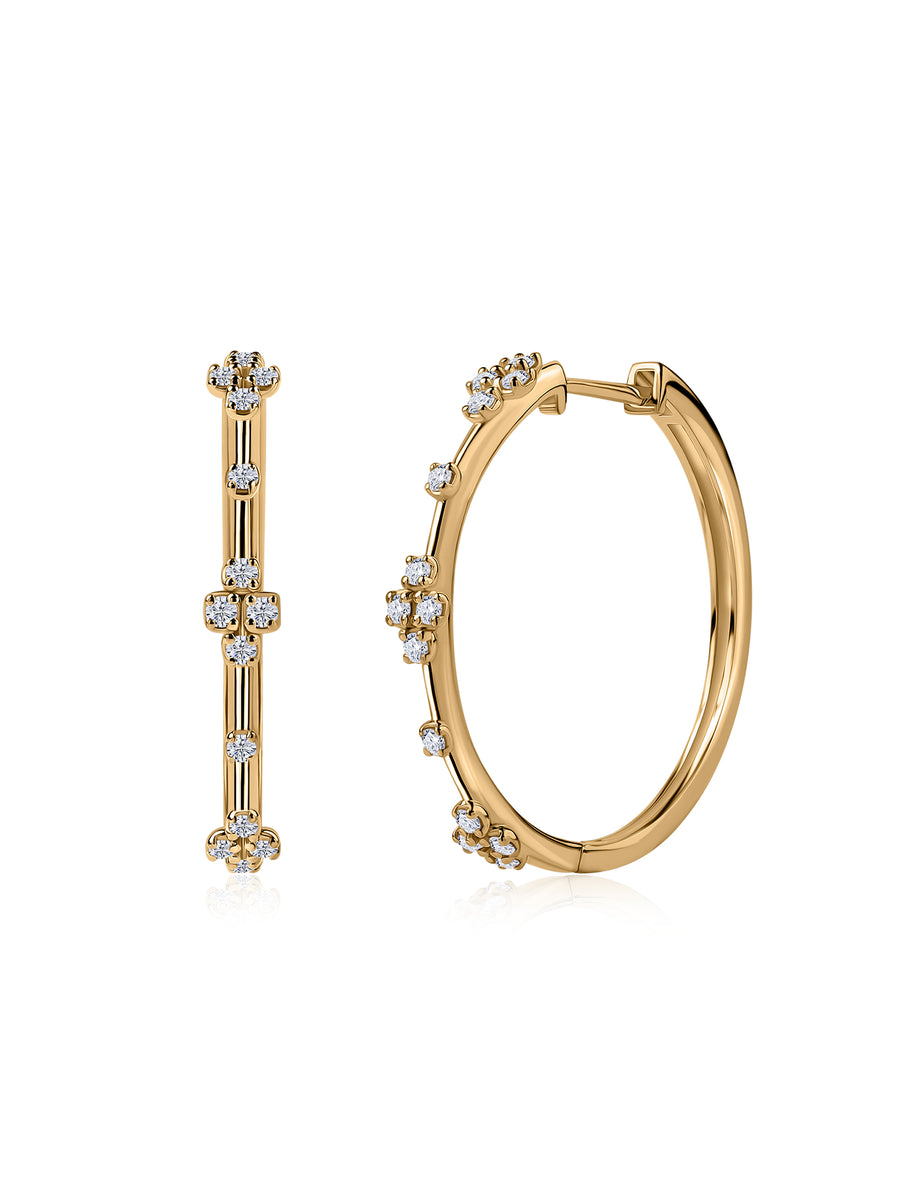 Bold Lab Grown Hoops In Gold