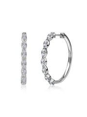 Luxe Lab Grown Linked Oval Hoop Earrings