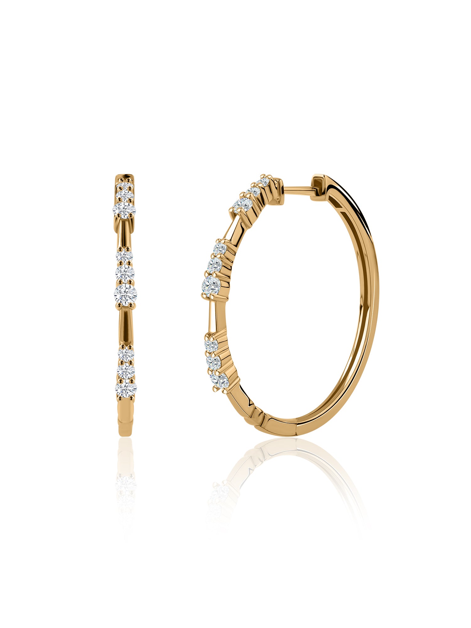 Lab Diamond Glimmer Hoop Earrings