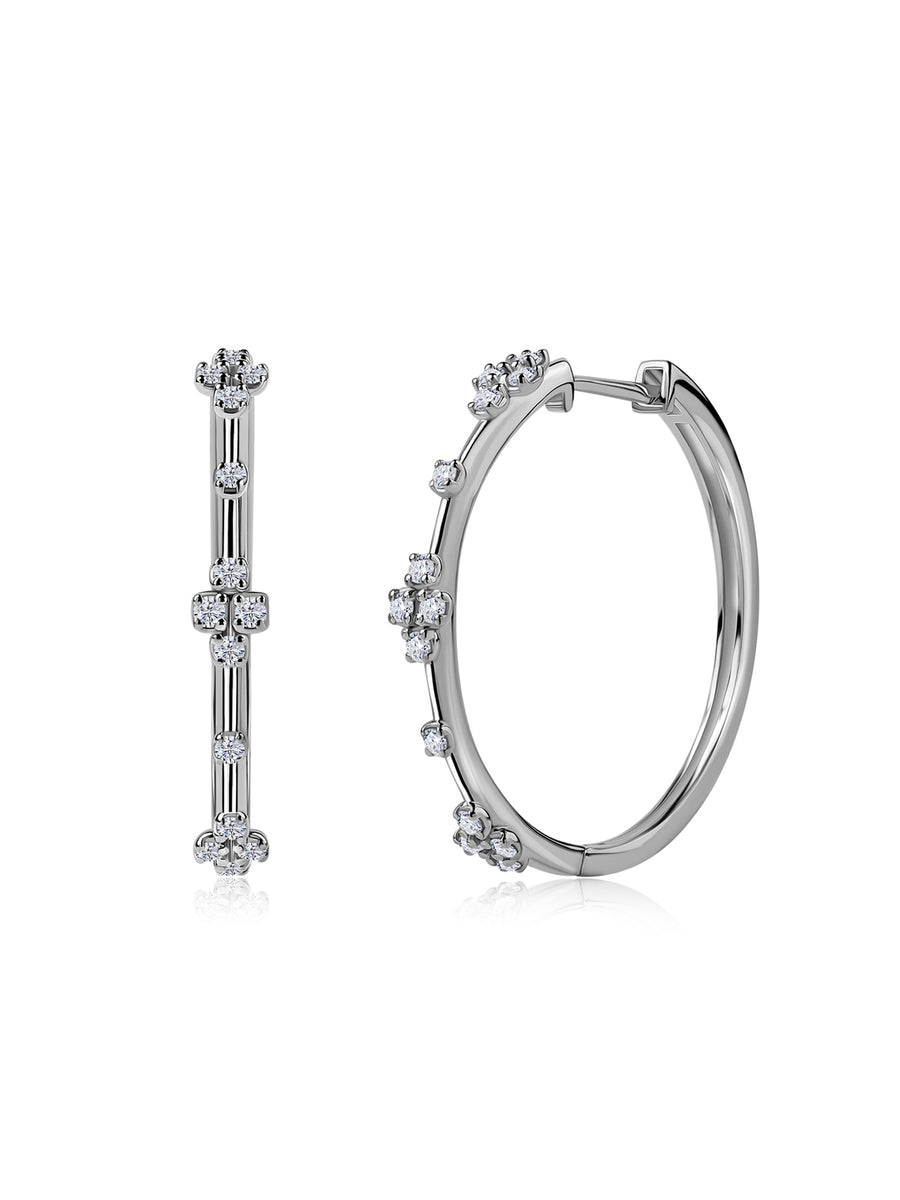 Lab Grown Gold Petal Everyday Hoops