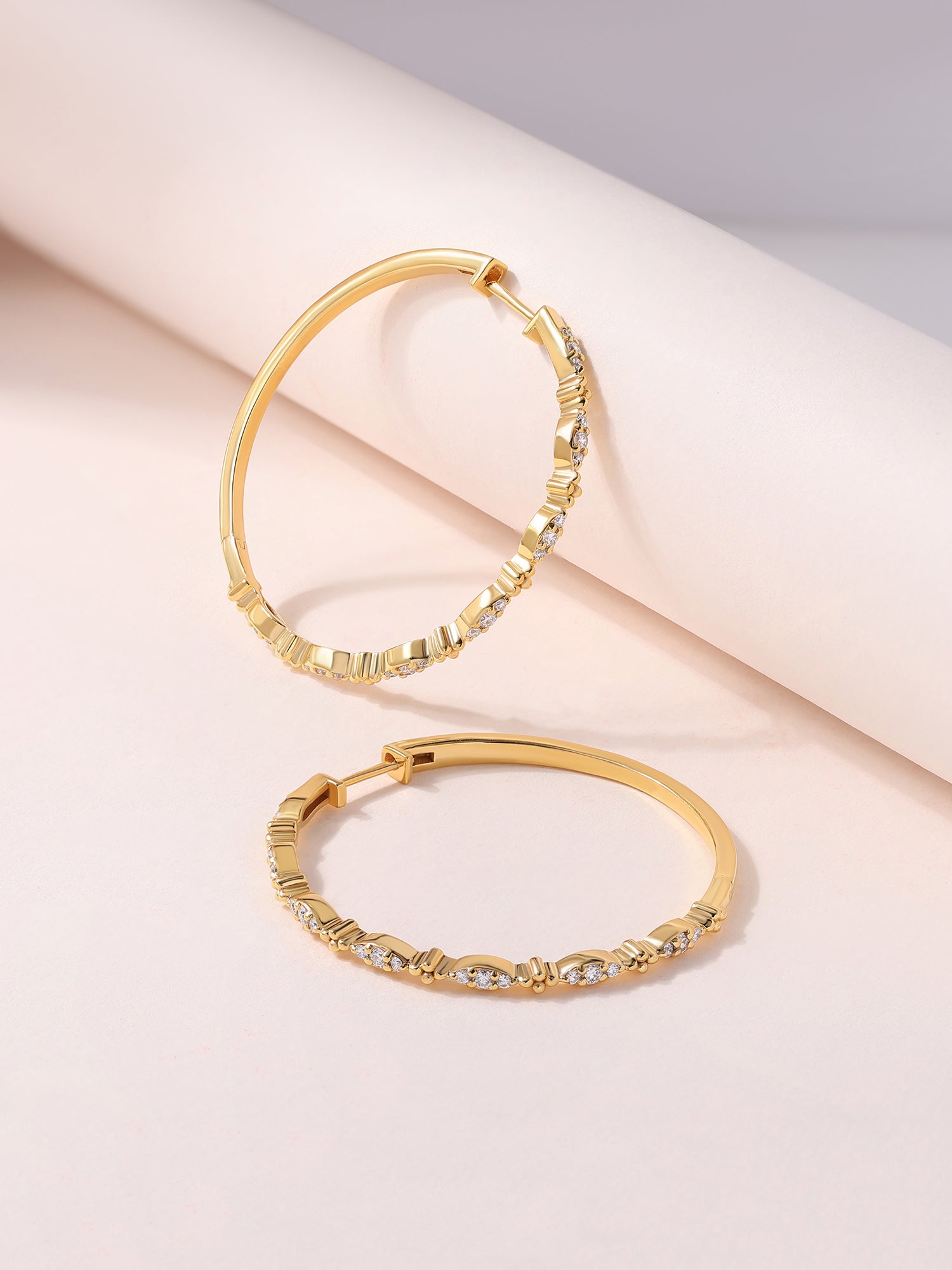 Ornate Lab Grown Trail Hoops