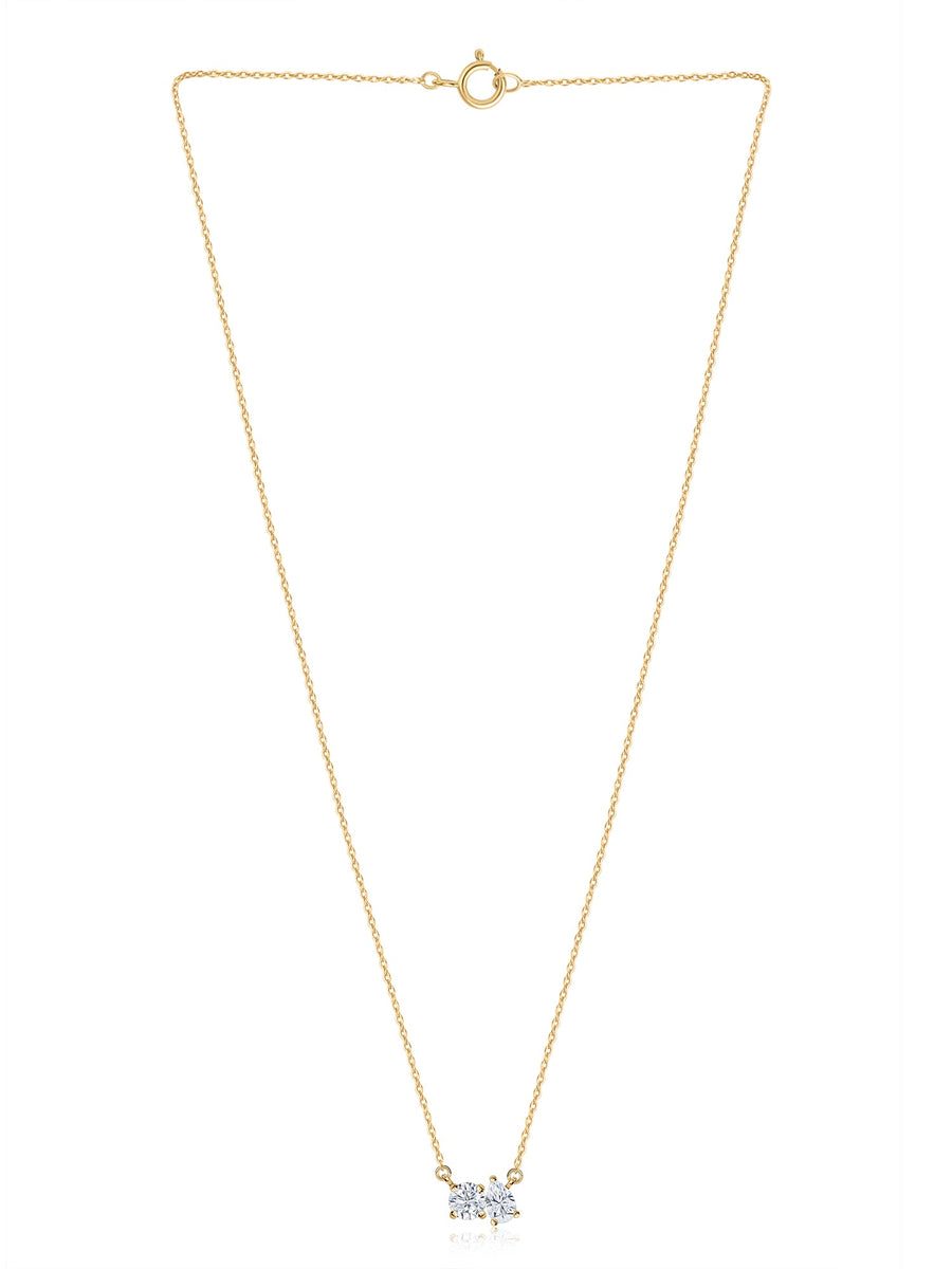 Lab Grown Diamond Toi Et Moi Necklace