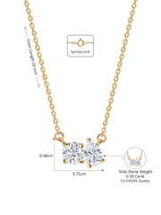 Lab Grown Diamond Toi Et Moi Necklace