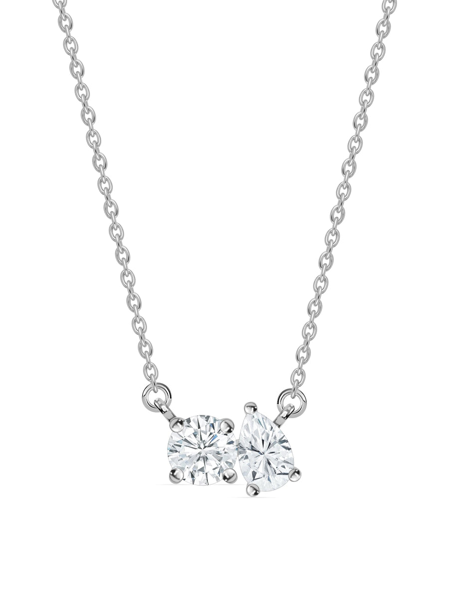 Lab Grown Diamond Toi Et Moi Necklace