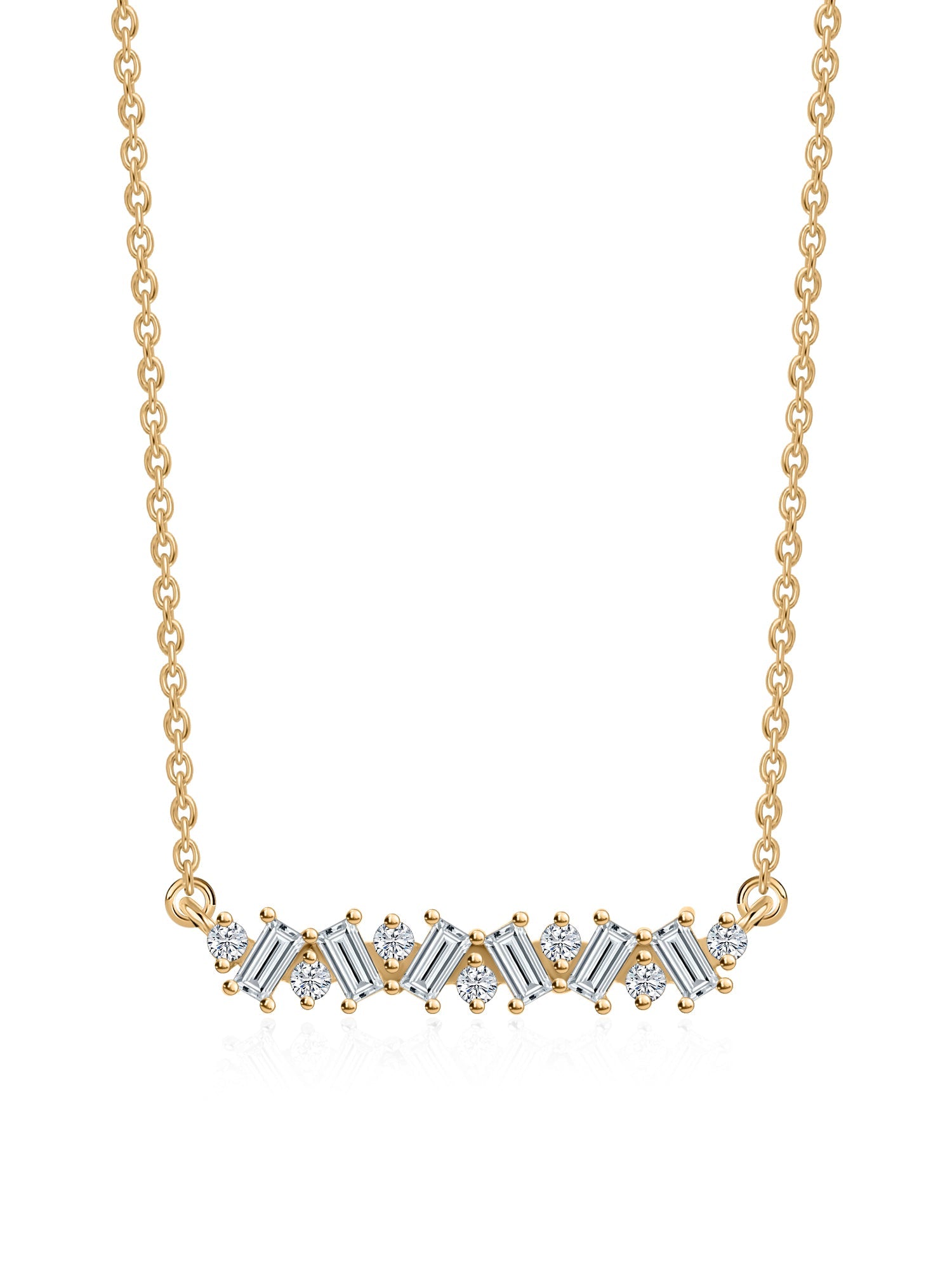 Baguette Pendant In Lab Diamond