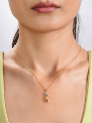 Lollipop Linear Gold Pendant For Women