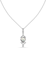 Natural Ethiopian Opal Necklace in Silver