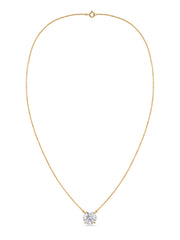 Ornate 2 Carat lab Diamond Solitaire Necklace