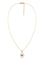 Snowflake Blue Sapphire Gold Pendant With Chain