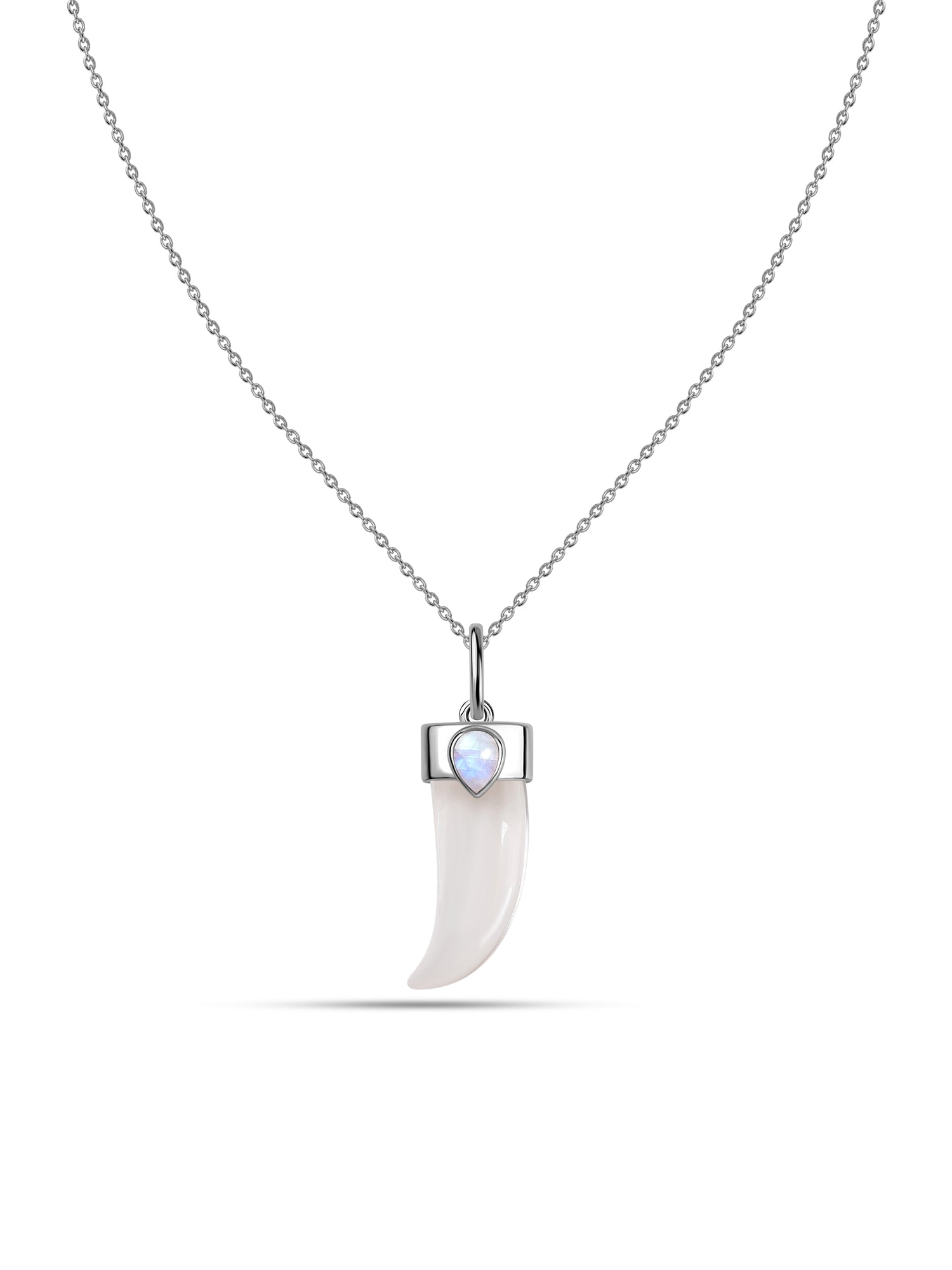 Rock Crystal Gold Pendant with Chain