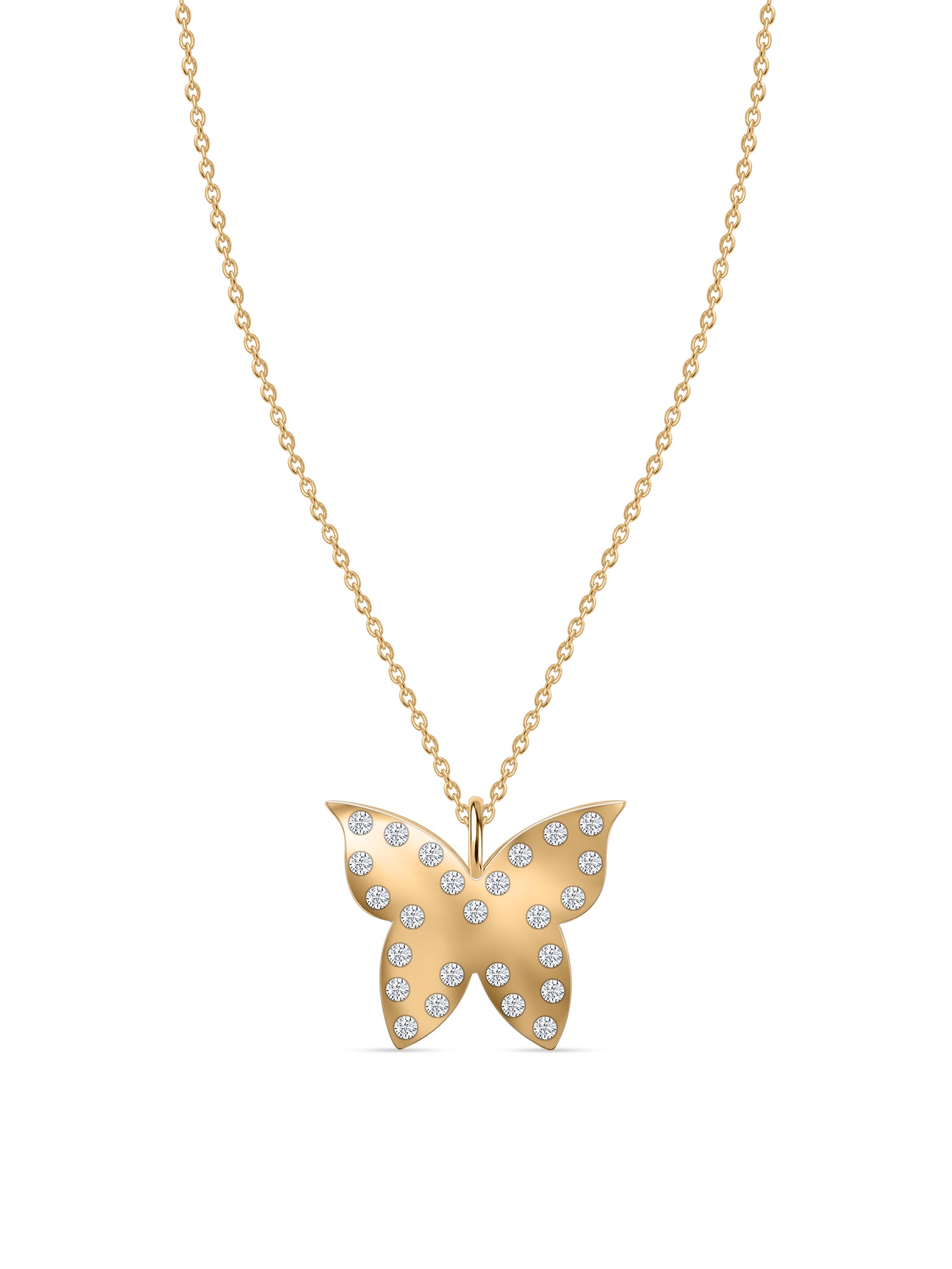 Papillon Lab Grown Diamond Butterfly Pendant With Chain