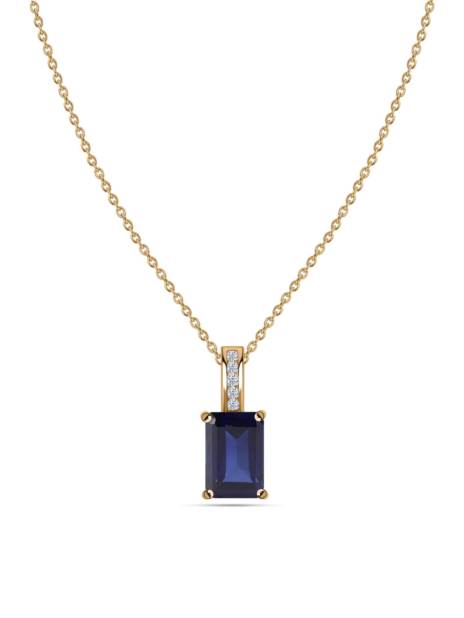 Natural Blue Sapphire Majesty Pendant with Chain
