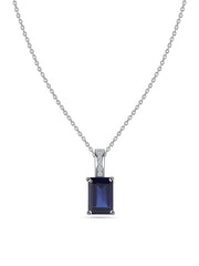 Natural Blue Sapphire Majesty Pendant with Chain