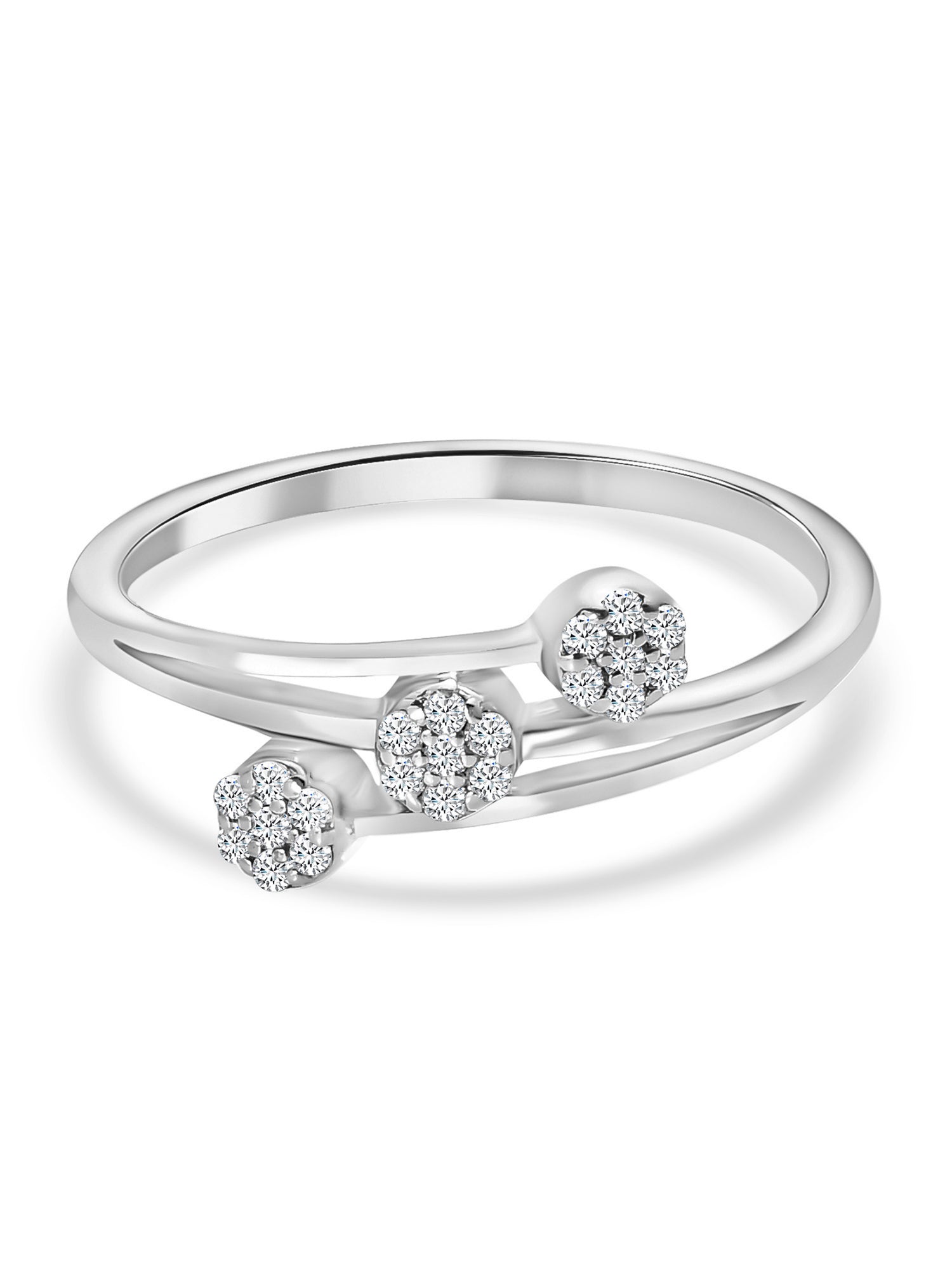 Lab Grown Trio Flower Diamond Ring