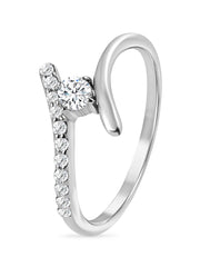 Lab Grown Solitaire Crossover Diamond Ring