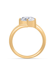 4 Carat Diamond Look Solitaire Gold Ring For Women