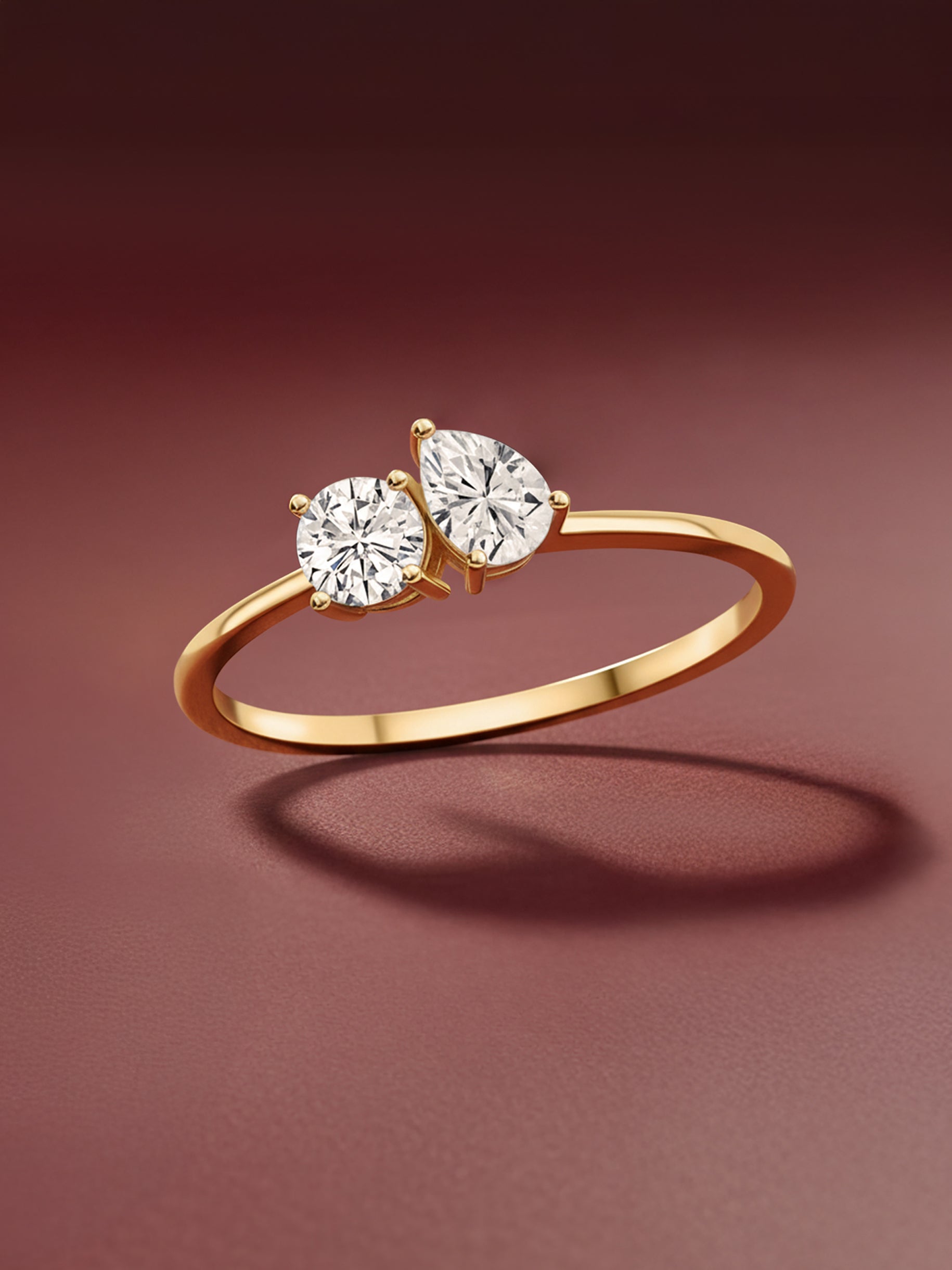 Lab Grown Diamond Toi Et Moi Gold Ring