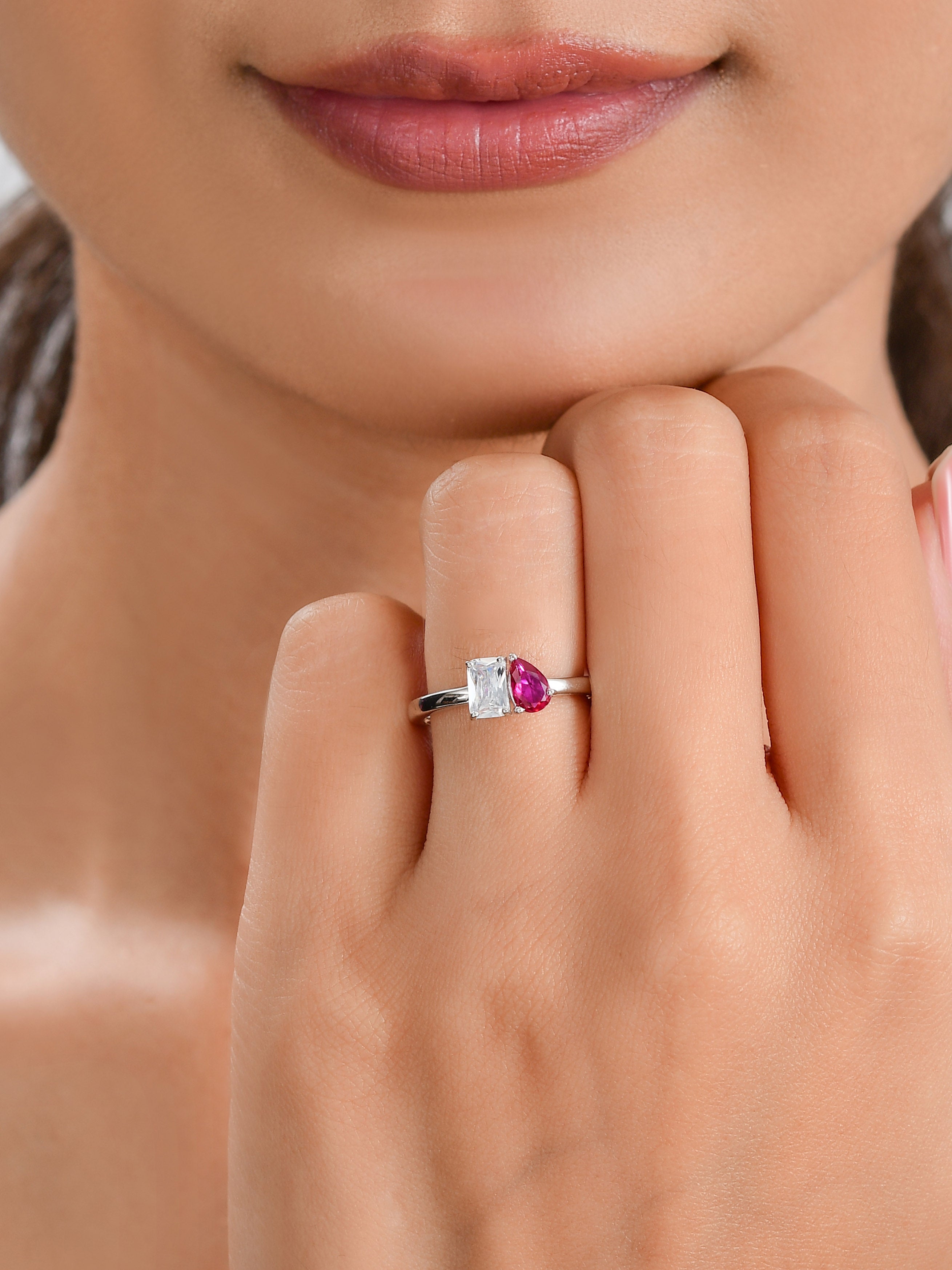 Toi Et Moi Red Hot Ring
