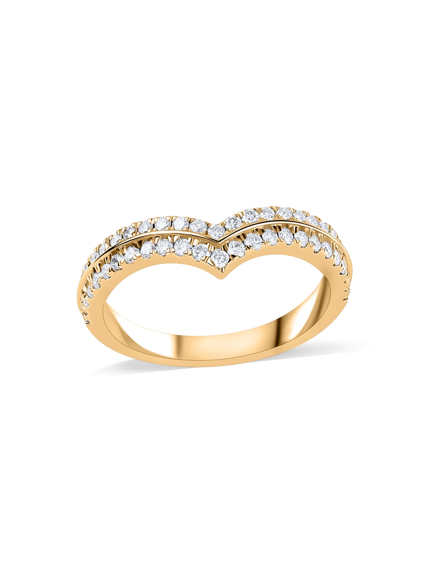 V Double Shank Lab Grown Diamond Ring